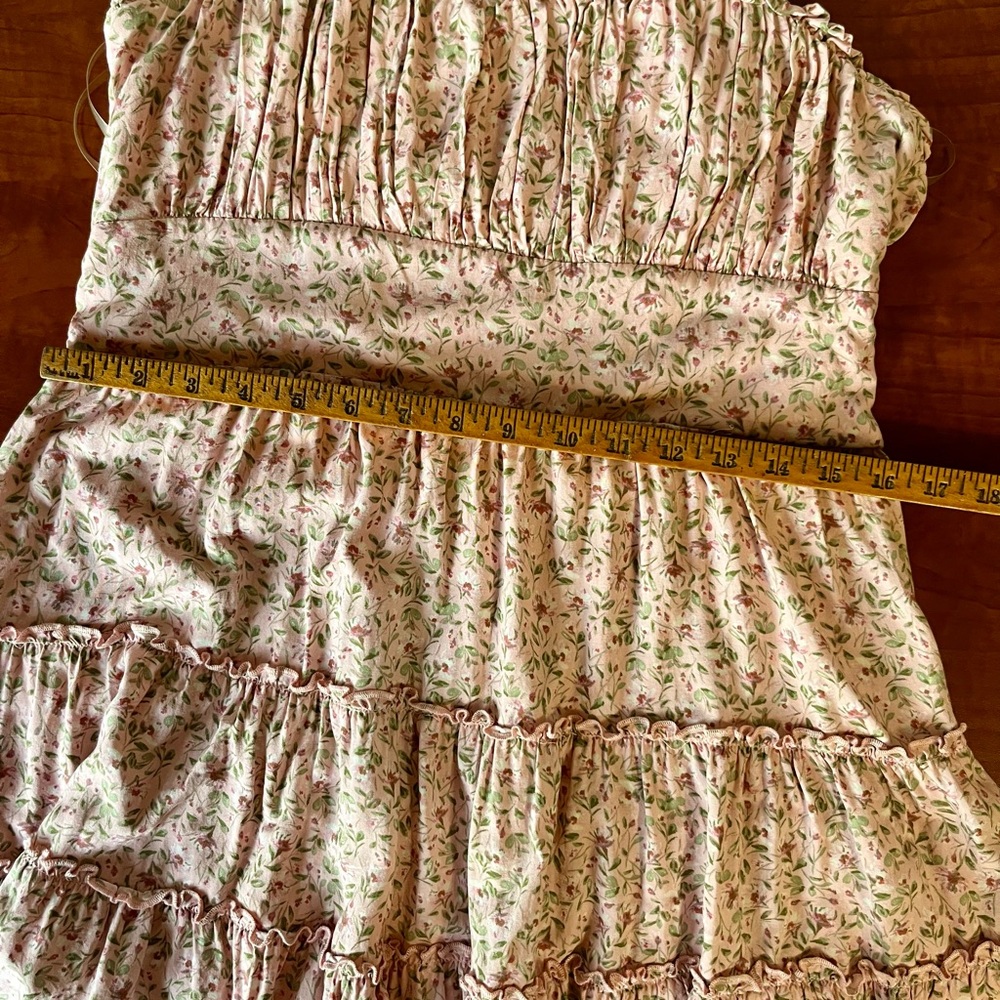 Trixxi Pink Floral Flirty Tiered Mini Dress - Picture 9 of 13